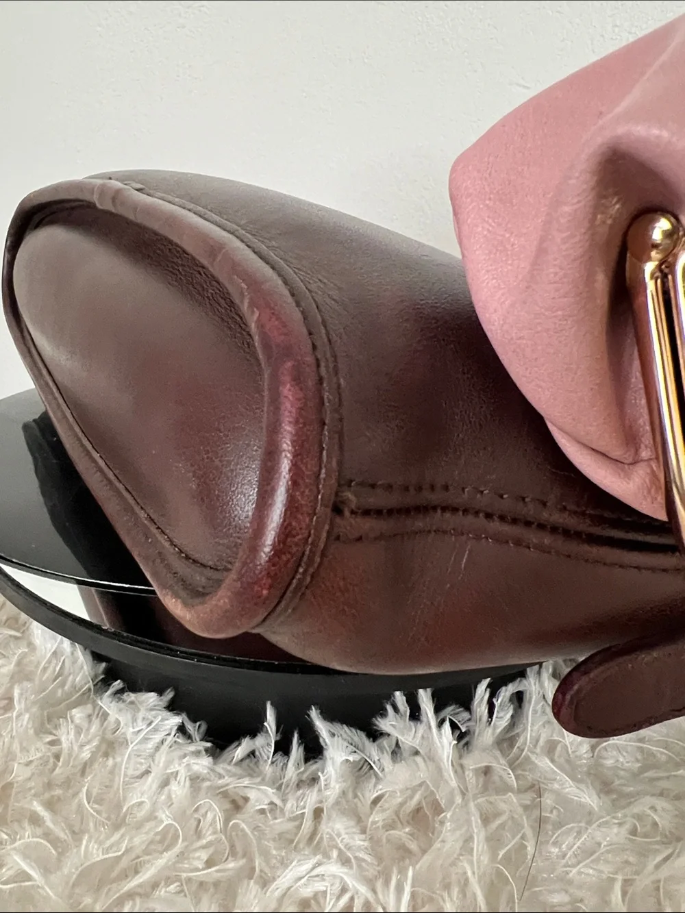 Coach Vintage  Mahogany Equestrian Leather Crossbody Bag